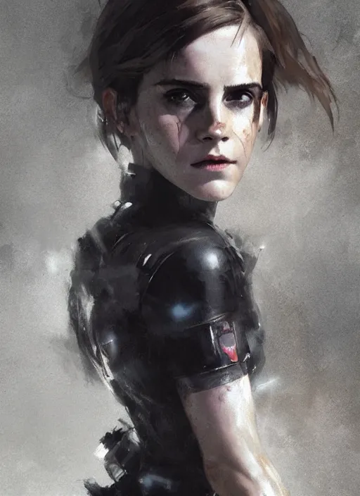 Prompt: emma watson wearing metal gear armor dramatic lighting cinematic cinematic lighting art by Richard Schmid by Yoji Shinkawa by greg rutkowski by Jeremy Lipking