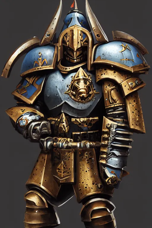 Image similar to armor portrait heros warhammer 4 0 k horus heresy fanart - the primarchs emperor by johannes helgeson animated with vfx concept artist & illustrator global illumination ray tracing hdr fanart arstation zbrush central hardmesh 8 k octane renderer comics stylized