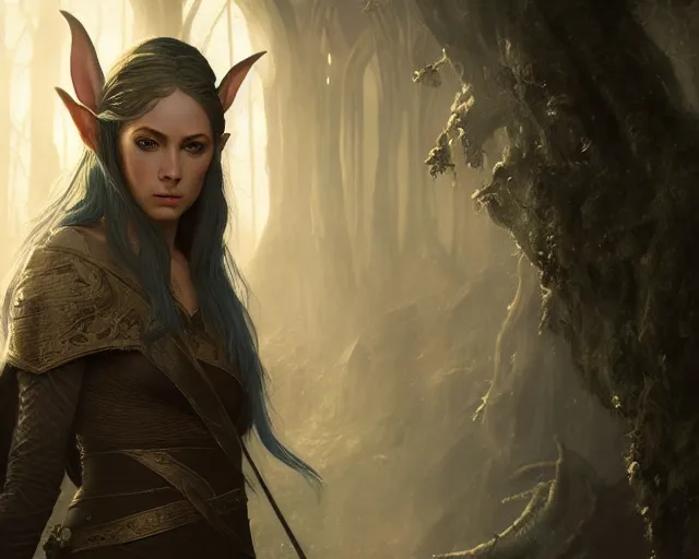 Prompt: 5 5 mm portrait photo of a female elven assassin. magical atmosphere. art by greg rutkowski. highly detailed 8 k. intricate. lifelike. soft light. nikon d 8 5 0.