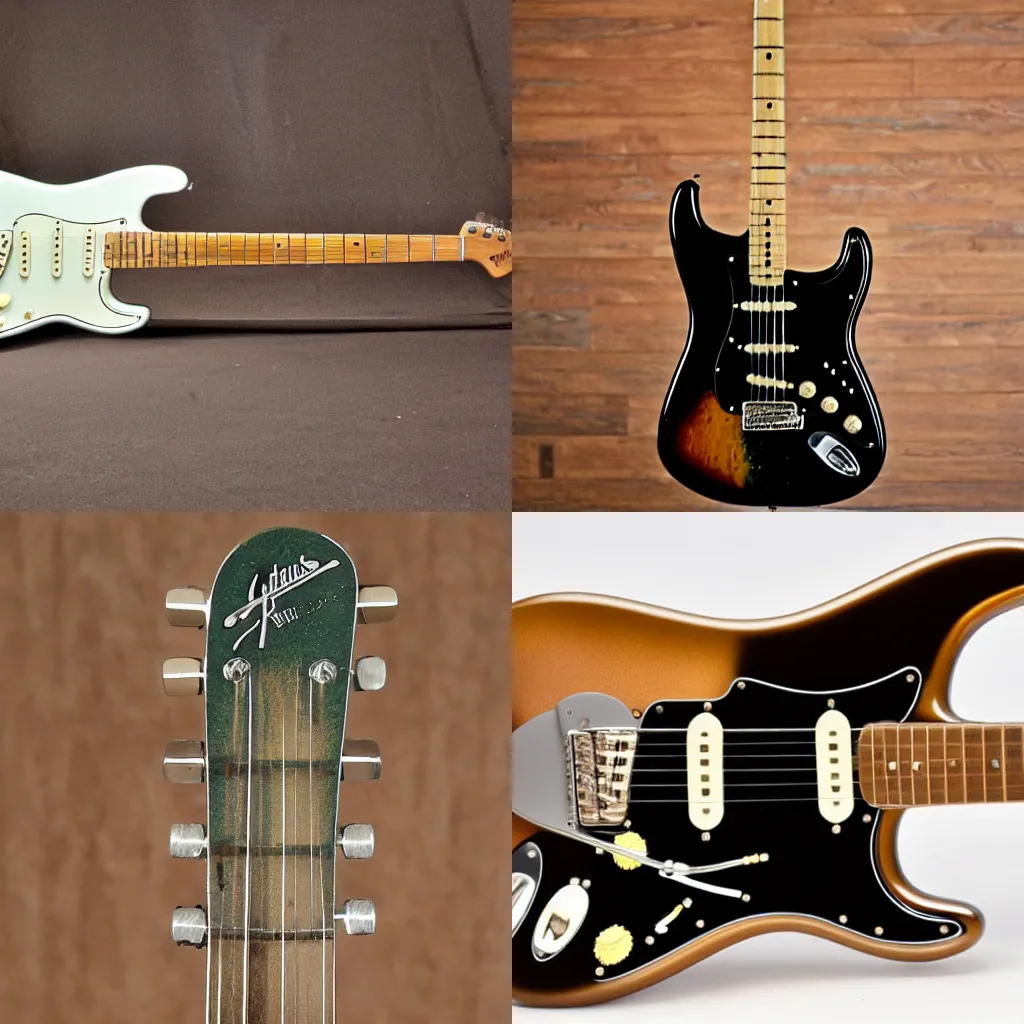 Prompt: 1 9 6 4 fender stratocaster vintage