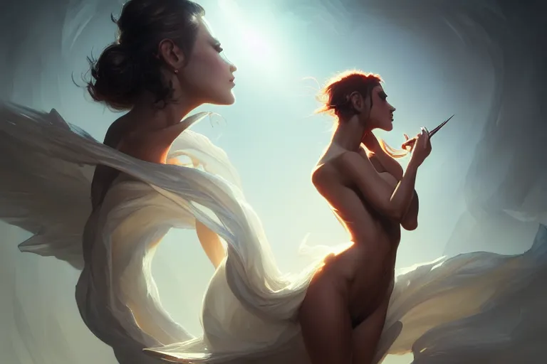 Image similar to a elegant, sensual and beautiful incubus, dynamic lighting, magazine cover art, cinematic, highly detailed, digital painting, artstation, concept art, baroque, matte, sharp focus, illustration, art by artgerm and greg rutkowski