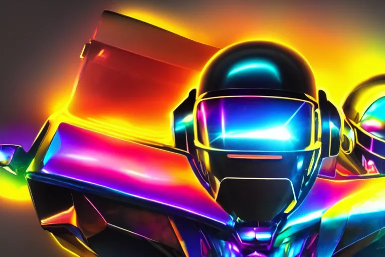 Image similar to lisa frank daft punk octane render 4k trending on flickr