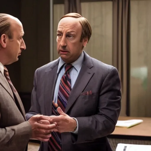 Prompt: berry b benson bee move getting legal advice from better call saul saul Goodman