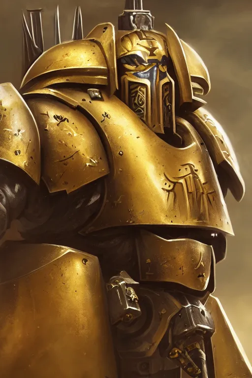 Image similar to armor portrait heros warhammer 4 0 k horus heresy fanart - the primarchs emperor by johannes helgeson animated with vfx concept artist & illustrator global illumination ray tracing hdr fanart arstation zbrush central hardmesh 8 k octane renderer comics stylized