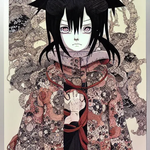 Image similar to prompt: Portrait painted in Naruto Shipudden style drawn by Vania Zouravliov and Takato Yamamoto, inspired by Fables, intricate acrylic gouache painting, high detail, sharp high detail, manga and anime 2000