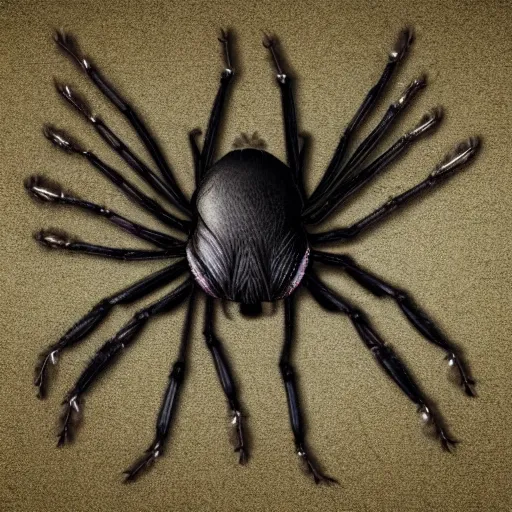 Prompt: the human race enslaved by human sized spiders photorealistic