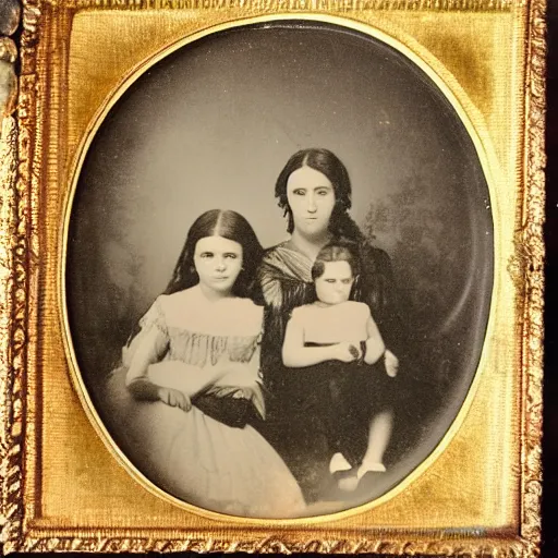 Image similar to 1 8 0 0 s family portrait with a shadow ghost figure on the photo, historical photograph