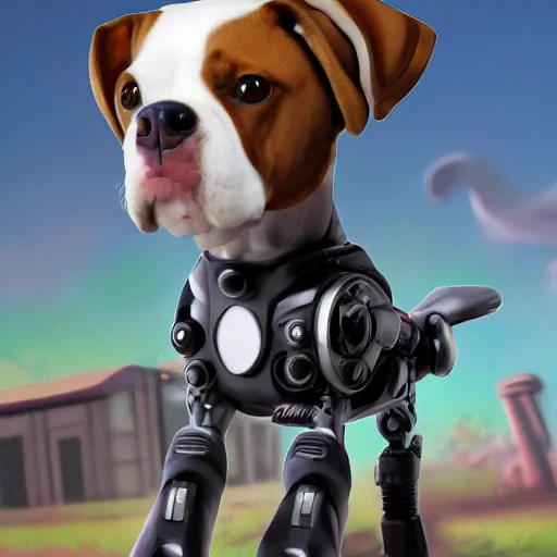 Image similar to cyborg dog hi resolution details