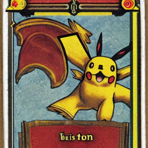 Prompt: a pokemon card from the 1 6 th century