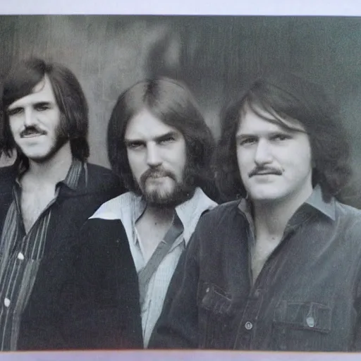 Image similar to 1 9 7 0 s folk band promo photo, fine detailed, photorealistic, portrait