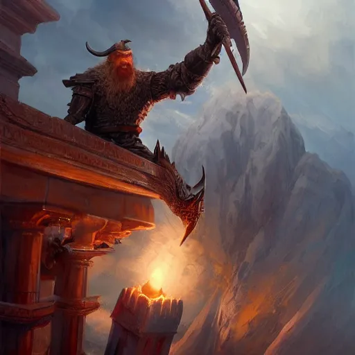 Image similar to a viking man flies aboard a dragon over the white house, in his hands he holds the severed head of donald trump, highly detailed, concept art, art by wlop and artgerm and greg rutkowski, masterpiece, trending on artstation 8 k