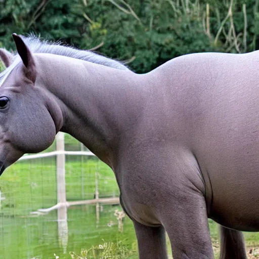 Image similar to photo of a horse manatee hybrid