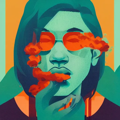 Image similar to Marijuana Smoke profile picture by Sachin Teng, asymmetrical, Organic Painting , Matte Painting, geometric shapes, hard edges, graffiti, street art:2 by Sachin Teng:4