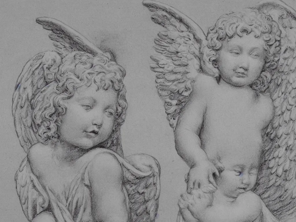 cherubim angels drawing