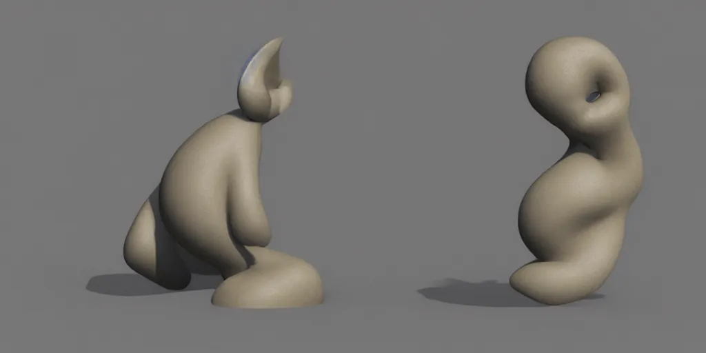 Prompt: character based on henry moore oval with points, pixar style, renderman, 3 d cgi