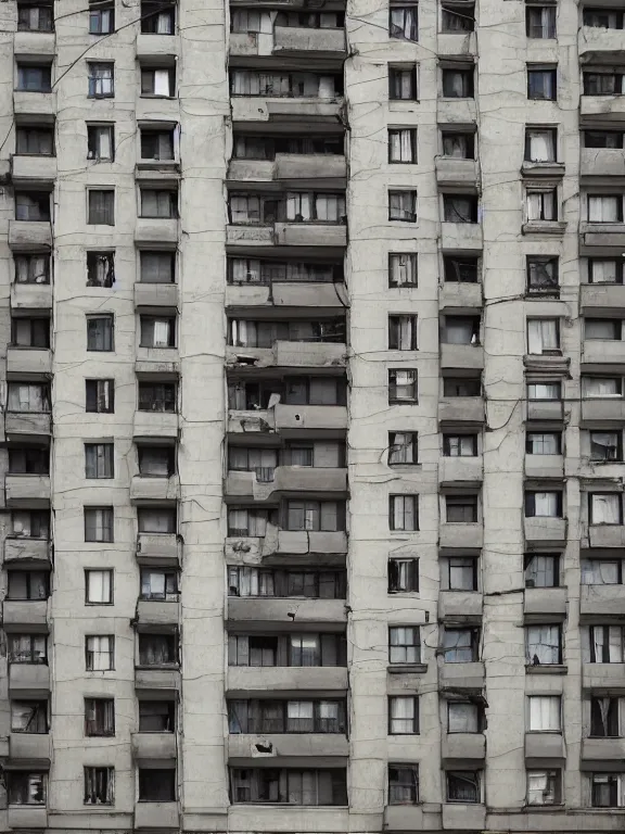 Image similar to soviet apartment building, photo, full shot