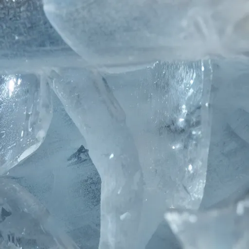 Image similar to see through clear sheet of ice sheet of ice in front of face behind ice 80mm eye close up