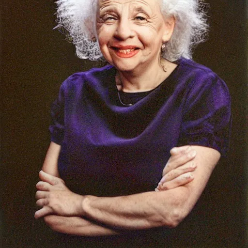 Prompt: judi fence einstein portrait