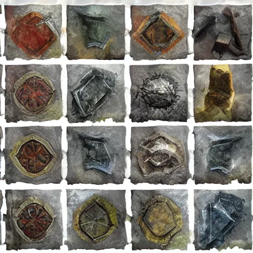 Image similar to digital hand painted dungeon rock tiles textures, digital art, fantasy, behance, pinterest, deviantart, artstation, design, rpg, detailed, digital art, incredible, digital painting