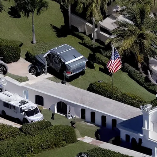 Image similar to FBI raiding mar-a-lago