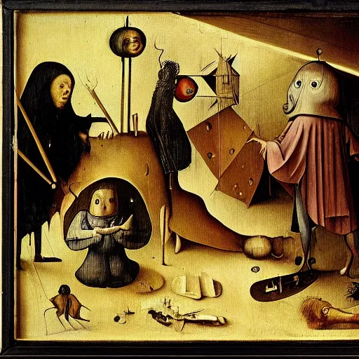 Image similar to paranormal activity by hieronymus bosch