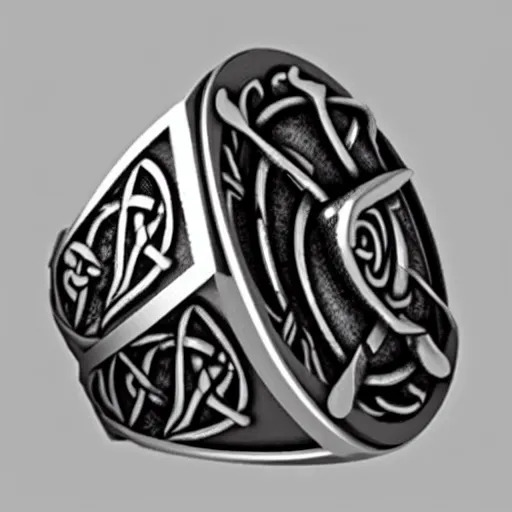 Image similar to a ring with a berserkers and vikings motif