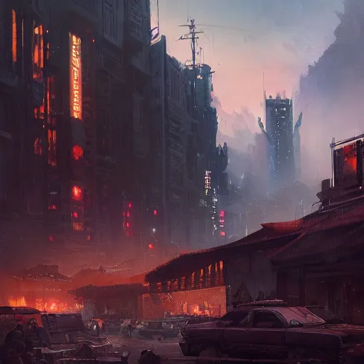 Image similar to cyberpunk wild west, dramatic lighting, city background, chiaroscuro, high detail, painted by greg rutkowski, painted by igor kieryluk, painted by bobby chiu, trending on artstation