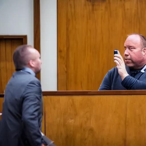 Image similar to Alex Jones desperately reaching for his out of reach phone in the courtroom, EOS 5DS R, ISO100, f/8, 1/125, 84mm, RAW Dual Pixel