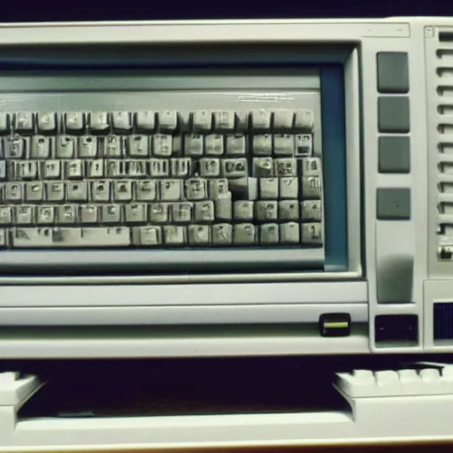 Image similar to windows 3. 1 photo of old computer with crt monitor