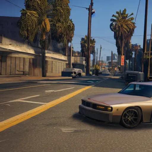 in-game screenshot of of GTA V, 3d render, Unreal, Stable Diffusion