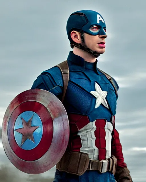 Image similar to original screen test of chris evans uk as captain america footage leaks from the movie captain america : the first avenger. photographic, photography