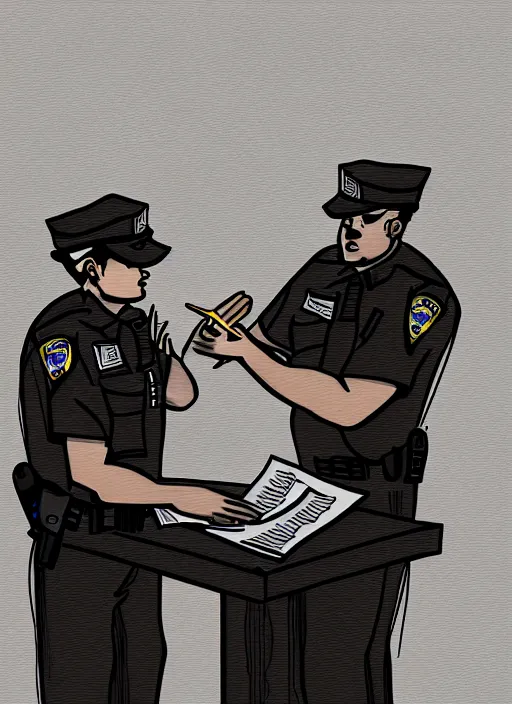 Image similar to police interrogation, digital art