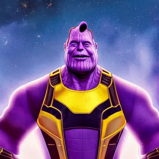 Prompt: a full character portrait of elon musk as thanos, the pixar adaptation,