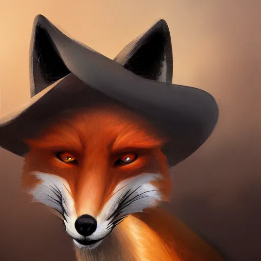 Prompt: a digital painting of a fox wearing a mafia hat, by stanley artgerm lau, frank frazetta, rossdraws, james jean, gerald brom, andrei riabovitchev, marc simonetti, and sakimichan, trending on artstation