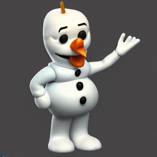 a hyperrealistic photo of olaf from frozen as a person,, Stable Diffusion