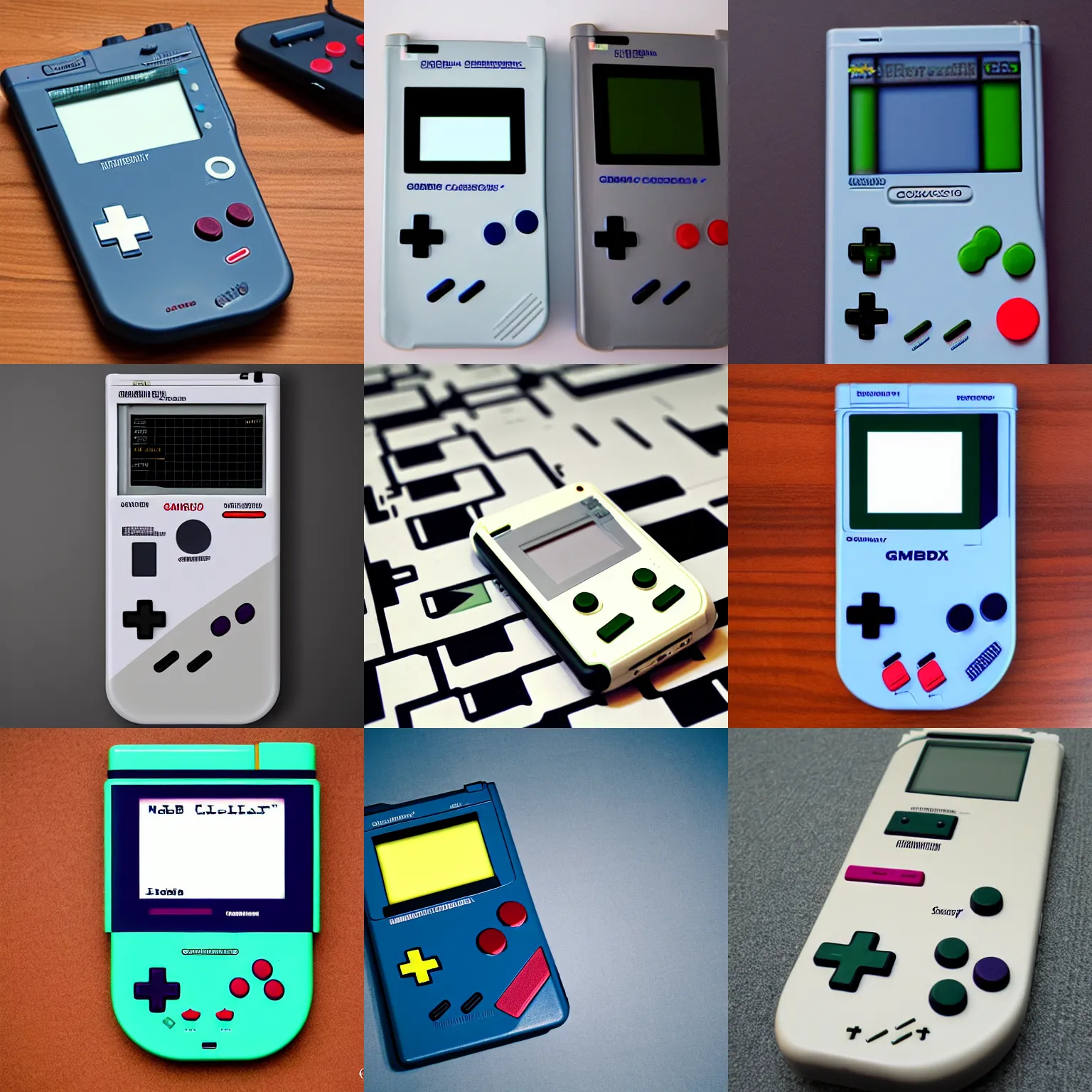 Prompt: gameboy in style calculator design, technology, electronics