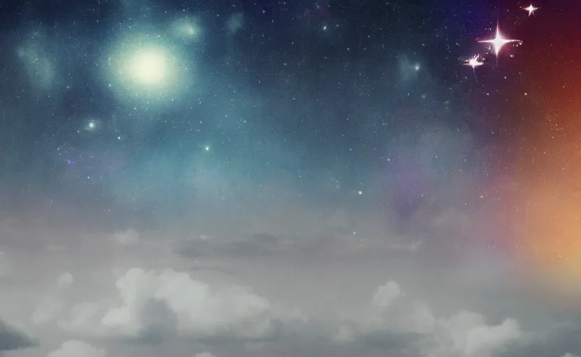 Prompt: cinematic still image of star field universe background from the intro to the twilight zone, iconic tv show intro scene, 4 k uhd, beautiful detailed, colorful kodak film