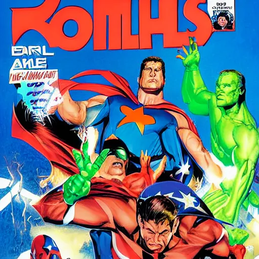 Prompt: comic book cover for'wal - mart rules the earth ', art by alex ross