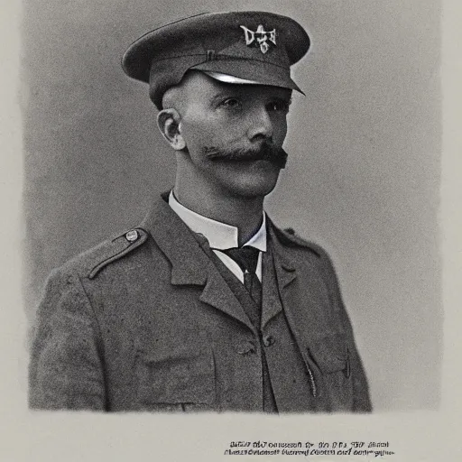 Prompt: portrait still of a ww 1 army surgeon, by edward gorey,