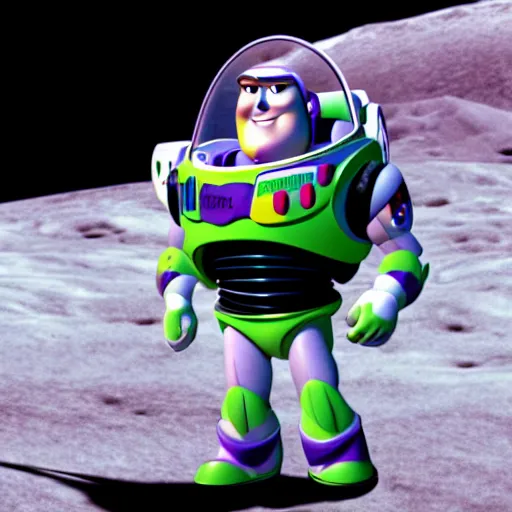 Image similar to buzz lightyear on the moon