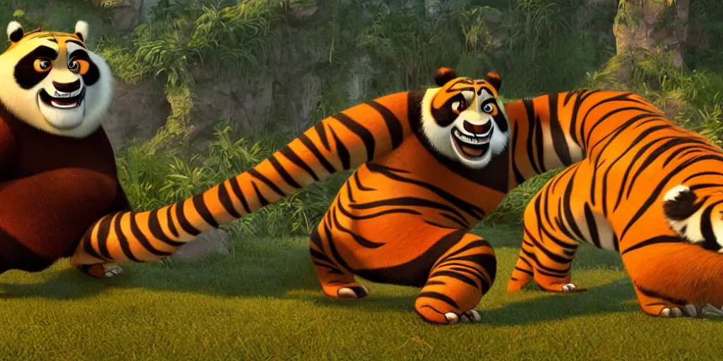 Image similar to a tiger character in