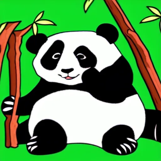 Prompt: cute cartoon baby panda in the Chinese jungle, Ghibli, clipart