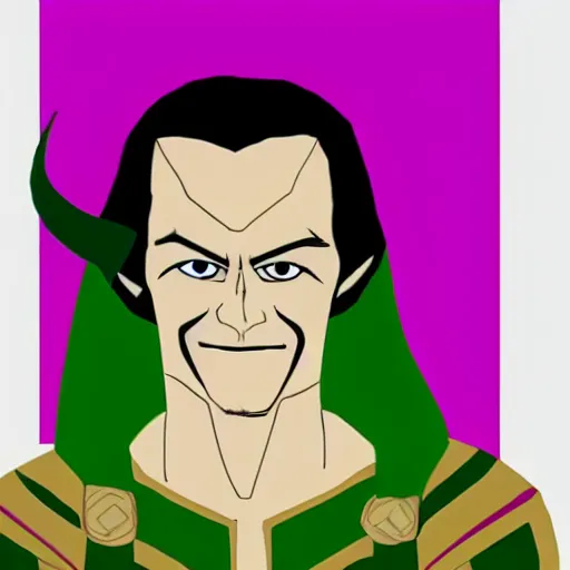 Image similar to loki drawn in style of south park