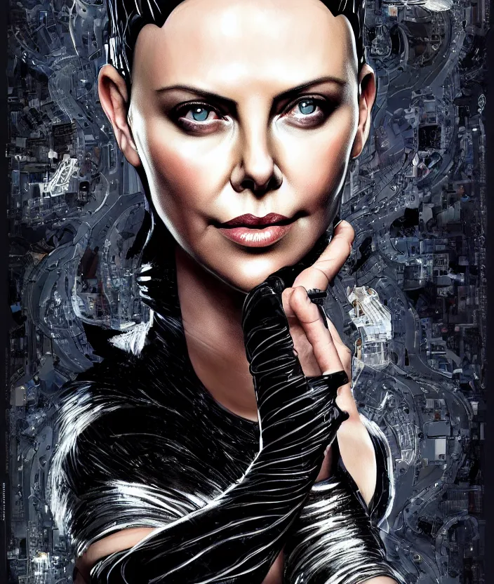Prompt: portrait of charlize theron as a catwoman. intricate. intricate artwork. by tooth wu, wlop, beeple, dan mumford. octane render, trending on artstation, greg rutkowski very coherent symmetrical artwork. cinematic, hyper realism, high detail, octane render, 8 k, iridescent accents.