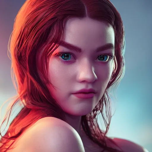 Image similar to portrait of wonderful princess of ruby with fair skin, ornate 8 k gorgeous intricate detailed, accent lighting, dramatic light, octane render