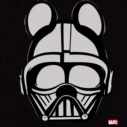 Image similar to Mickey Mouse as Darth Vader