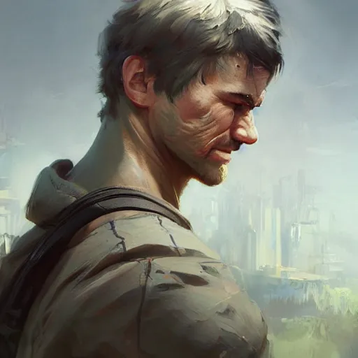 Image similar to protagonist of boomer shooter video game, painted by stanley lau, painted by greg rutkowski, painted by stanley, artgerm, masterpiece, digital art, trending on arts