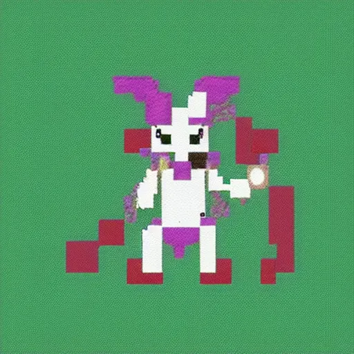 Prompt: mewtwo pixel art in pokemon emerald