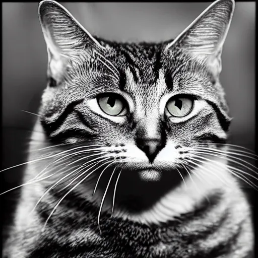 Image similar to tabby cat photographer “ george hurrell ” “ geoff darrow ”