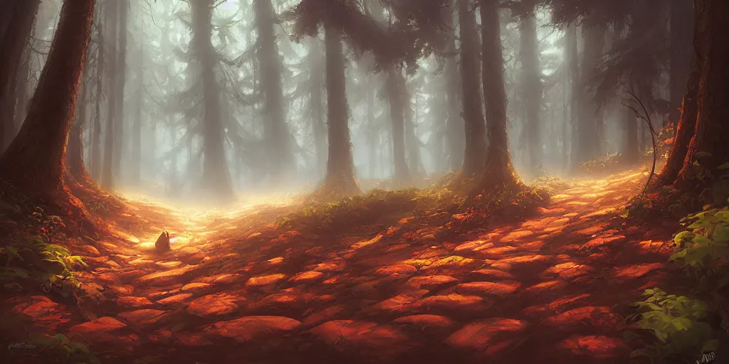 Image similar to forest floor by andreas rocha, by justin gerard, by anato finnstark